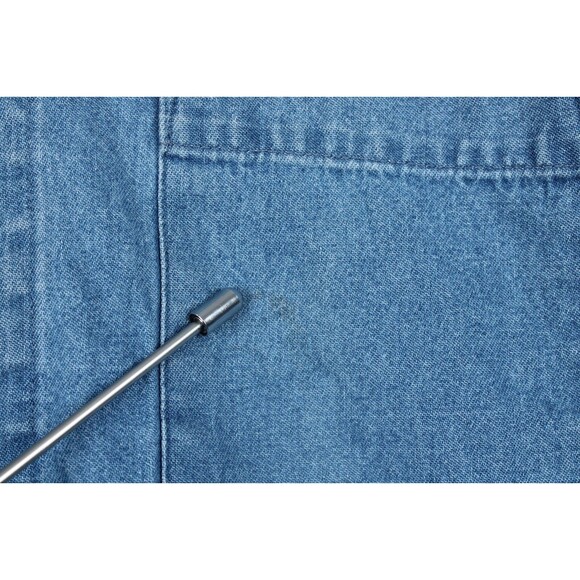 Dickies Shirt Mens XL Blue Denim 100% Cotton Button Up Workwear - Picture 11 of 16